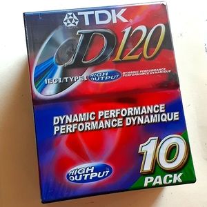 👉TDK D120 IEC I/ TYPE 1 ~10 PACK ~DYNAMIC PERFORMANCE HIGH OUTPUT~ FACTOR…